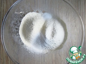 Пирог с фруктами в рисовой заливке