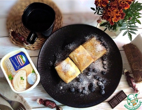 Блинчики с сыром и шоколадом