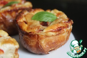 Порционный киш с тефтелями