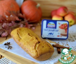 Пряный тыквенный кекс с творожным кремом Пряный тыквенный кекс с творожным кремом