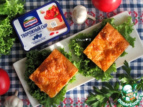 Заливной пирог с куриными желудочками