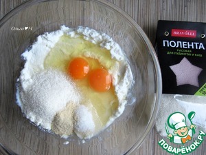 Пирог с фруктами в рисовой заливке