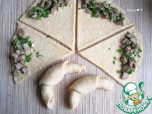 Творожные рогалики с индейкой Творожные рогалики с индейкой