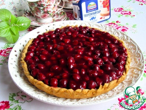 Вишневый тарт с заварным кремом Вишневый тарт с заварным кремом