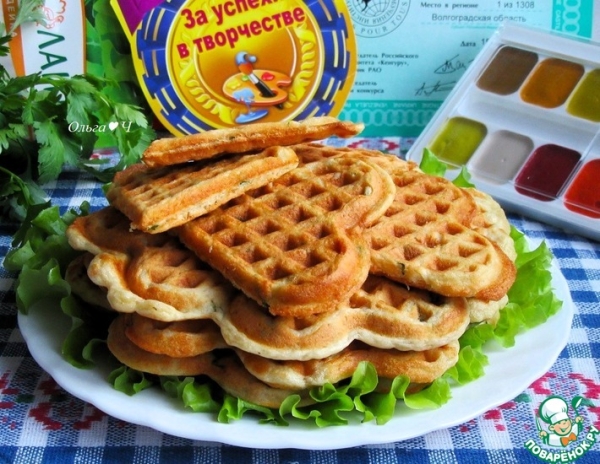 Вафли с фаршем индейки Вафли с фаршем индейки