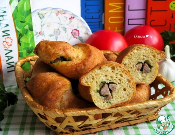 Творожные рогалики с индейкой Творожные рогалики с индейкой