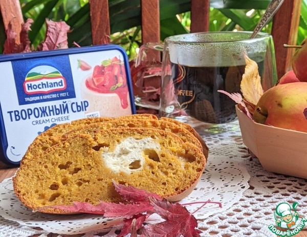 Пряный тыквенный кекс с творожным кремом Пряный тыквенный кекс с творожным кремом