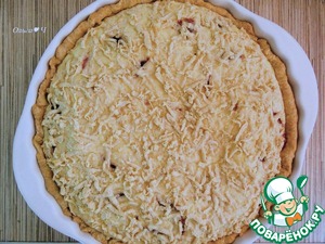 Пирог с фруктами в рисовой заливке