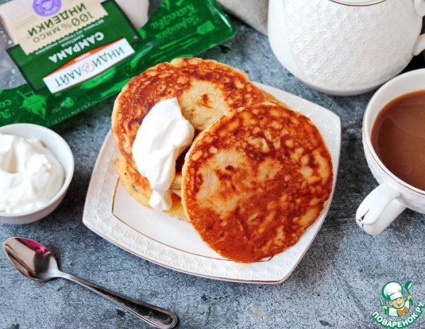 Панкейки с сыром и ветчиной