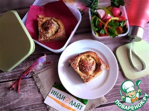 Заливной пирог с тефтелями из индейки Заливной пирог с тефтелями из индейки