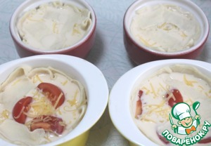 Порционный киш с тефтелями