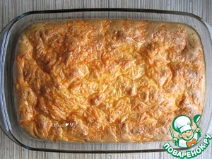 Заливной пирог с куриными желудочками