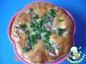 Слоеный пирог с плавленым сыром Слоеный пирог с плавленым сыром