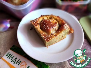 Заливной пирог с тефтелями из индейки Заливной пирог с тефтелями из индейки