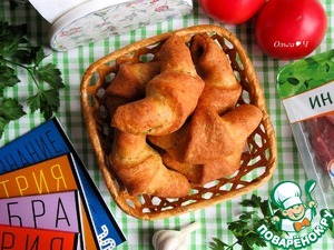 Творожные рогалики с индейкой Творожные рогалики с индейкой