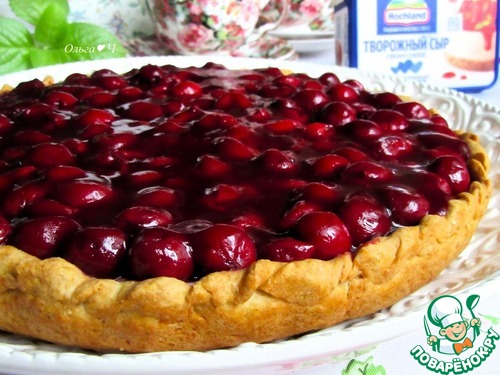 Вишневый тарт с заварным кремом Вишневый тарт с заварным кремом