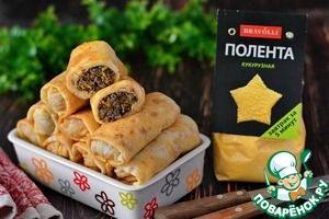 Блинчики, фаршированные лёгким и кукурузной полентой Блинчики, фаршированные лёгким и кукурузной полентой
