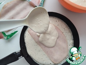 Толстые блины с ветчиной Толстые блины с ветчиной