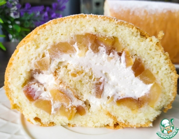 Яблочный рулет