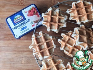 Банановые вафли с творожным сыром