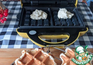 Банановые вафли с творожным сыром