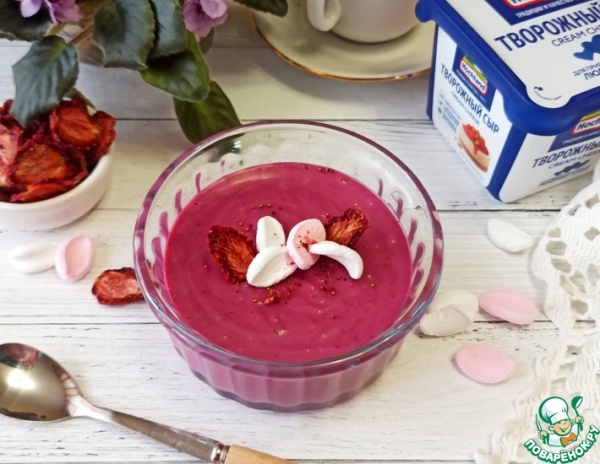 Брусничный крем с белым шоколадом