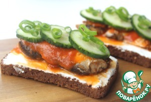 Бутерброд с килькой
