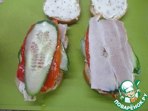 Бутерброд с запеченным перцем Бутерброд с запеченным перцем