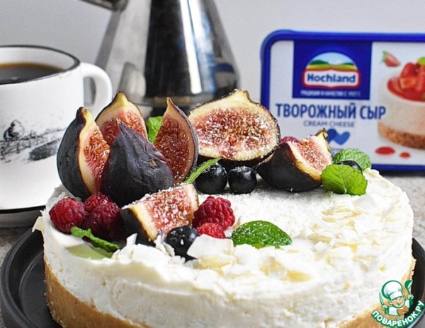 Чизкейк с инжиром и кокосом