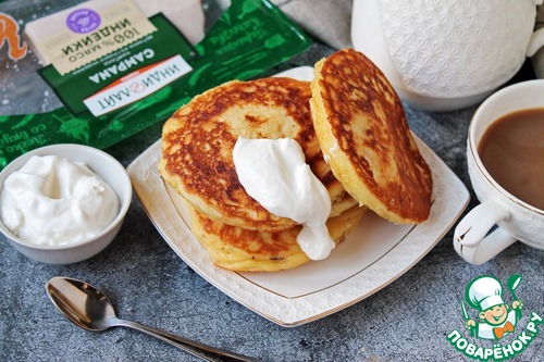 Панкейки с сыром и ветчиной