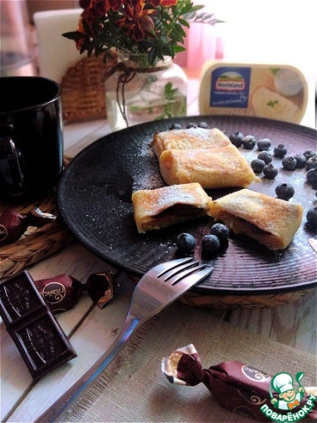 Блинчики с сыром и шоколадом