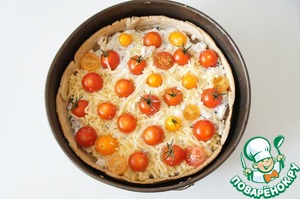 Киш с базиликом, томатами и сыром Киш с базиликом, томатами и сыром