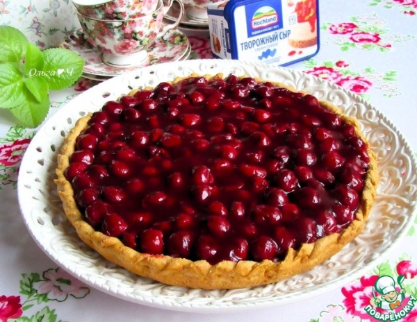 Вишневый тарт с заварным кремом Вишневый тарт с заварным кремом