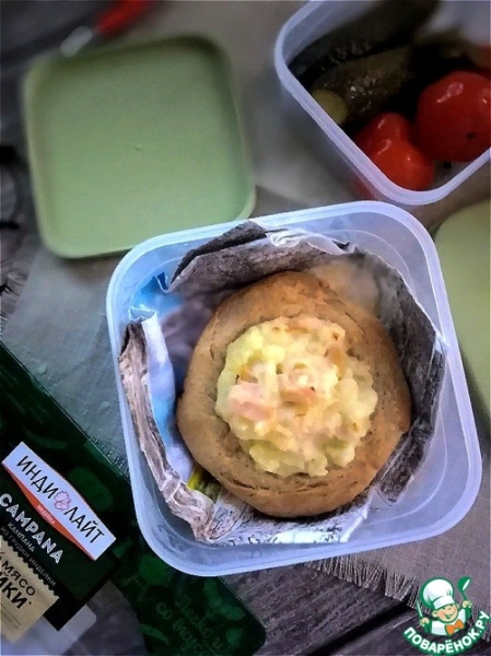 Ржаные ватрушки с картошкой и ветчиной Ржаные ватрушки с картошкой и ветчиной