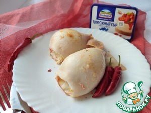 Фаршированный кальмар с творожным сыром Фаршированный кальмар с творожным сыром