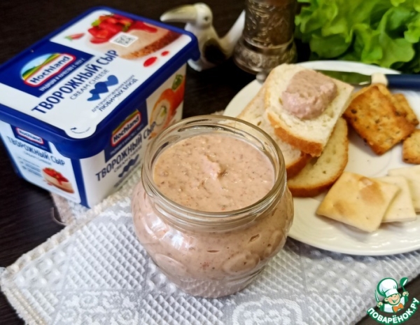 Фасолевый паштет с творожным сыром