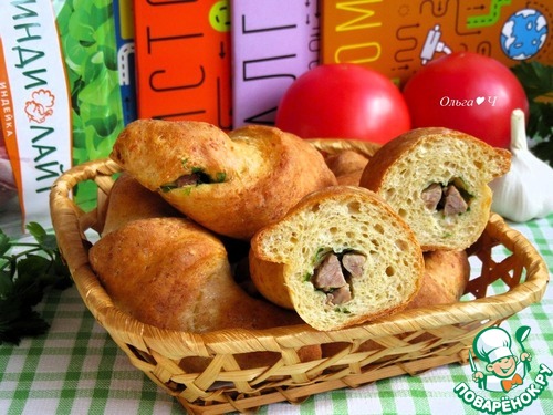 Творожные рогалики с индейкой Творожные рогалики с индейкой