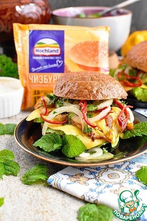 Фишбургер с рыбой тандури