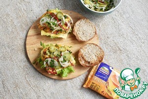 Фишбургер с рыбой тандури