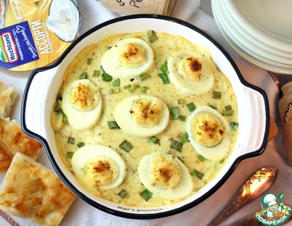 Яйца в сырном соусе Яйца в сырном соусе