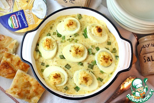 Яйца в сырном соусе Яйца в сырном соусе