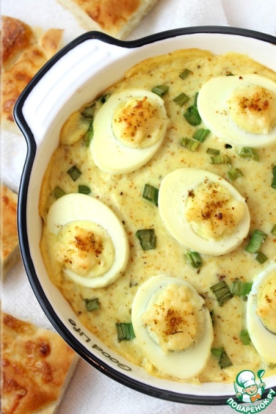 Яйца в сырном соусе Яйца в сырном соусе