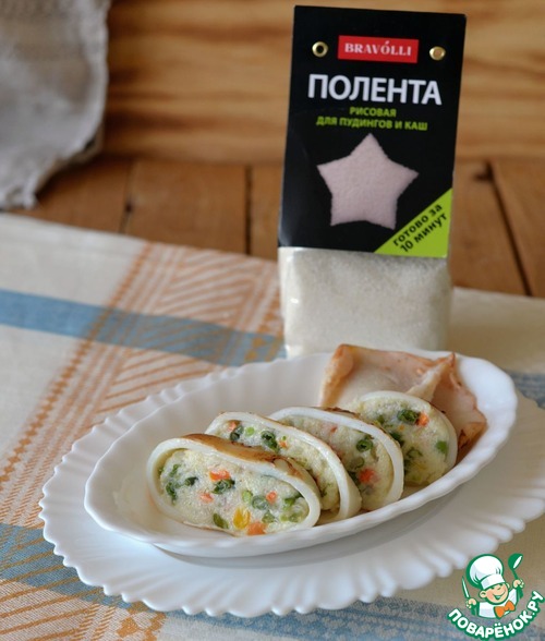 Кальмары, фаршированные рисовой полентой и овощами Кальмары, фаршированные рисовой полентой и овощами