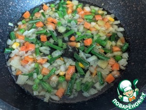 Кальмары, фаршированные рисовой полентой и овощами Кальмары, фаршированные рисовой полентой и овощами