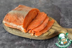 Канапе с лососем на кукукрузной поленте Канапе с лососем на кукукрузной поленте