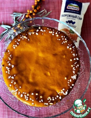 Карамельный чизкейк с облепихой