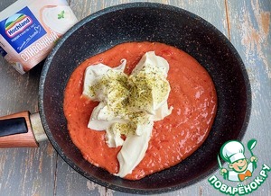 Картофель с фрикадельками в сырно-томатном соусе Картофель с фрикадельками в сырно-томатном соусе