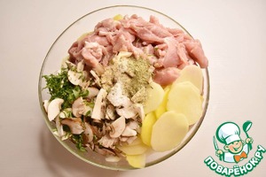 Картофельная запеканка с мясом Картофельная запеканка с мясом