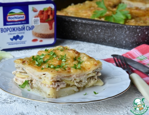 Картофельная запеканка с мясом Картофельная запеканка с мясом