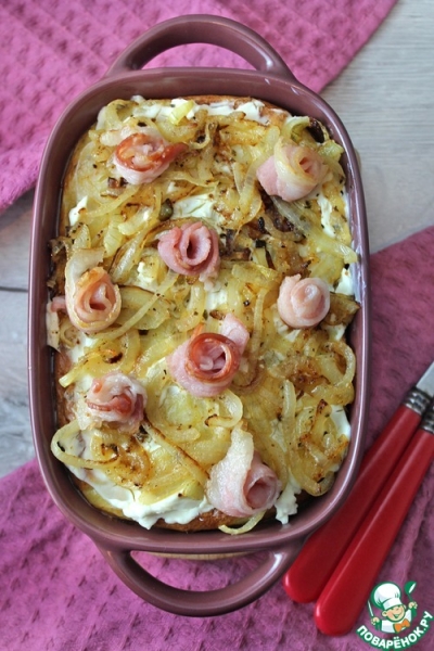 Картофельная запеканка в яично-сырной заливке Картофельная запеканка в яично-сырной заливке